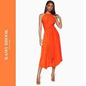 Ramy Brook MEL HIGH NECK MIDI DRESS *NWT*